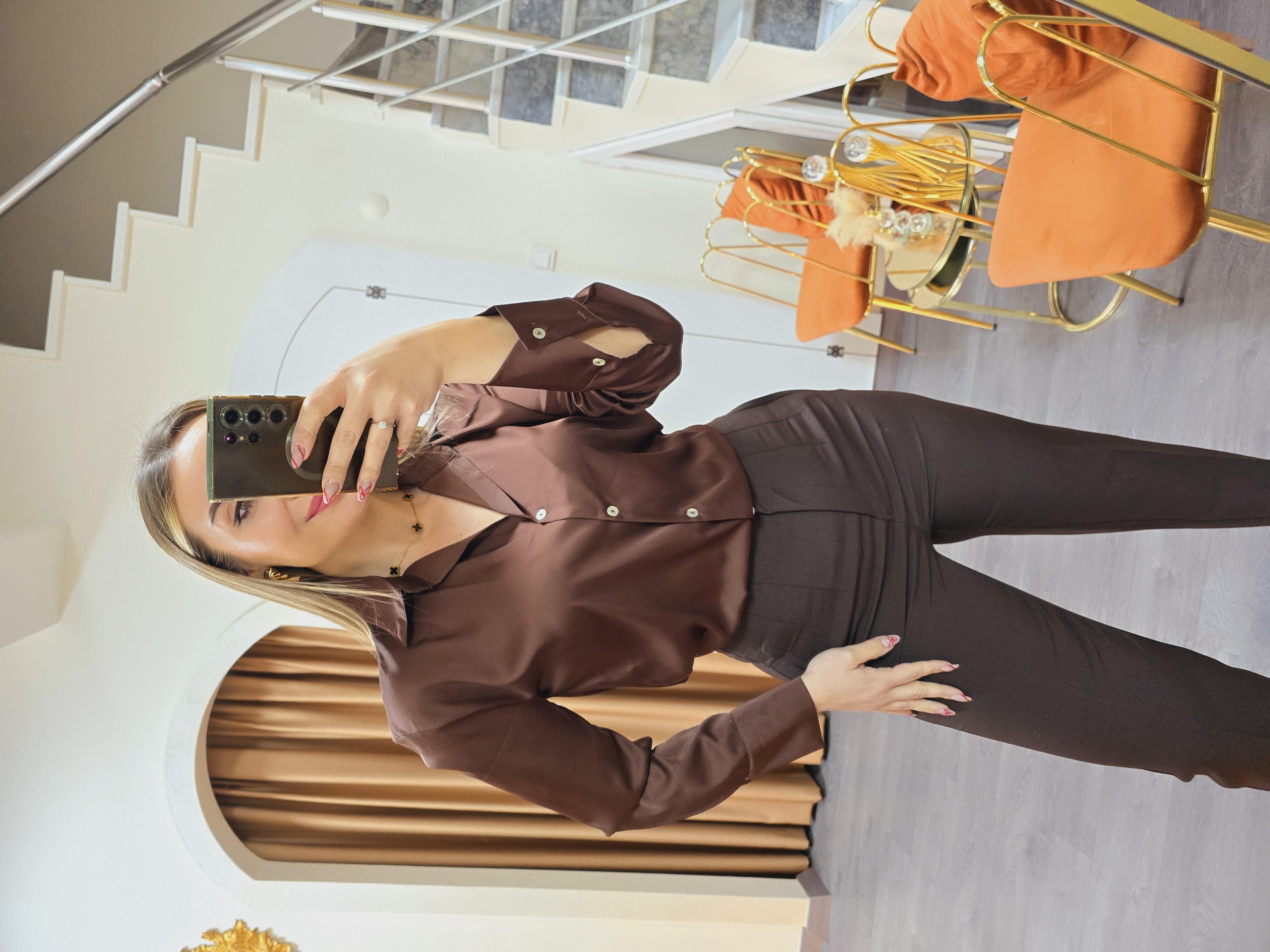 KAHVE CİGARETTA TOPARLAYICI PANTOLON