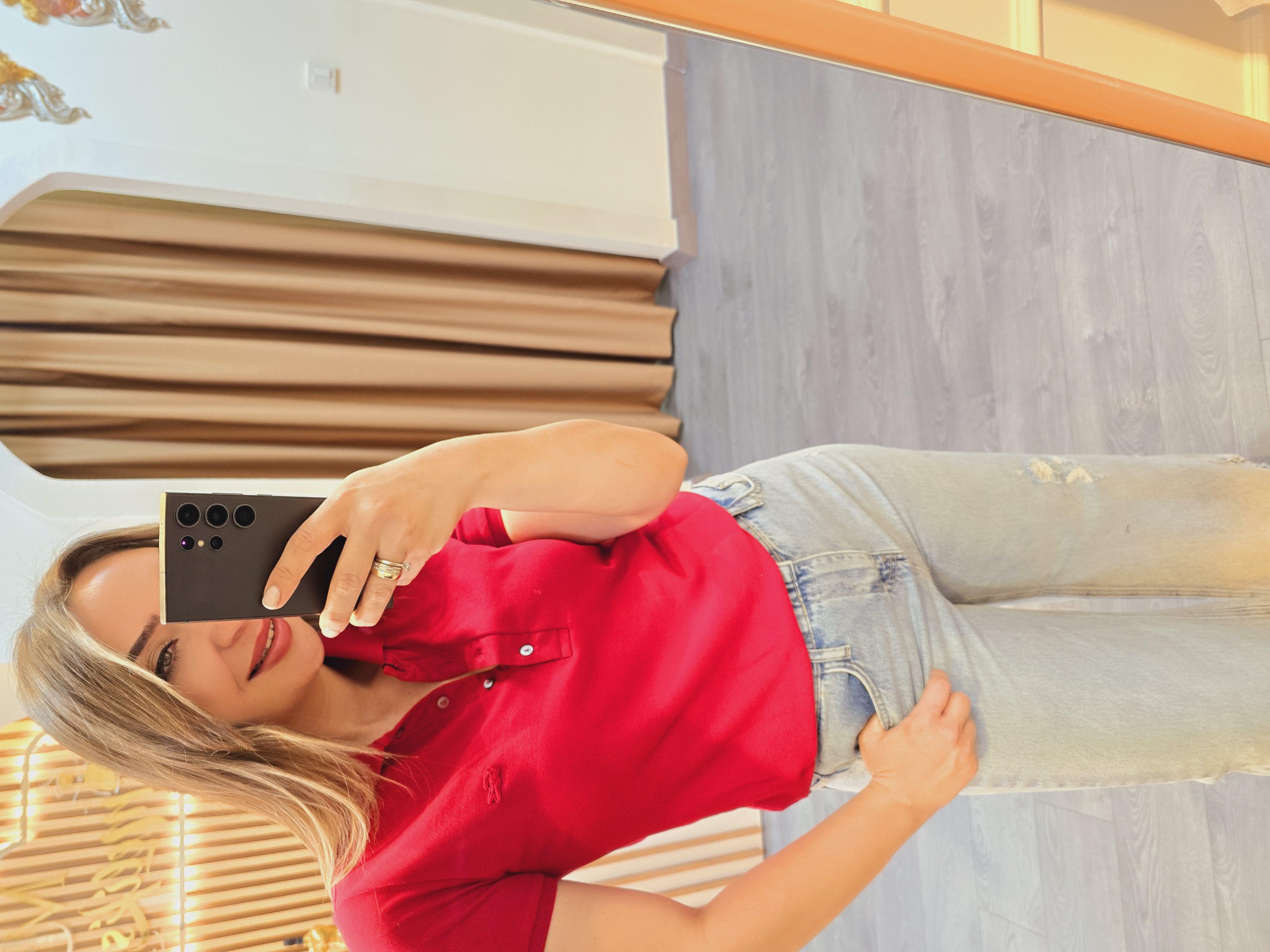 LACOSTE MODEL KIRMIZI PAMUKLU KUMAŞ TSHİRT