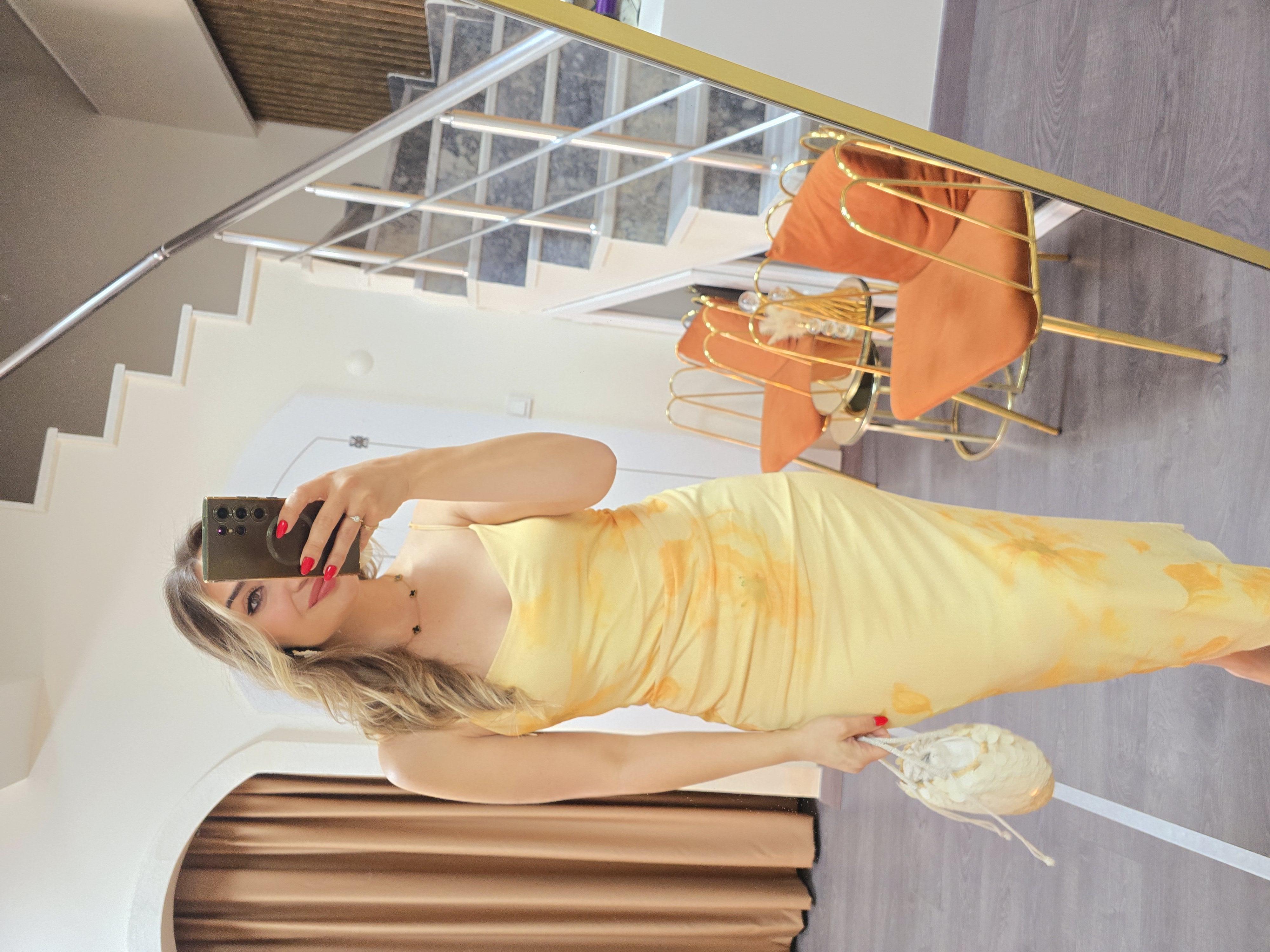 SARI ZR TÜL ELBİSE
