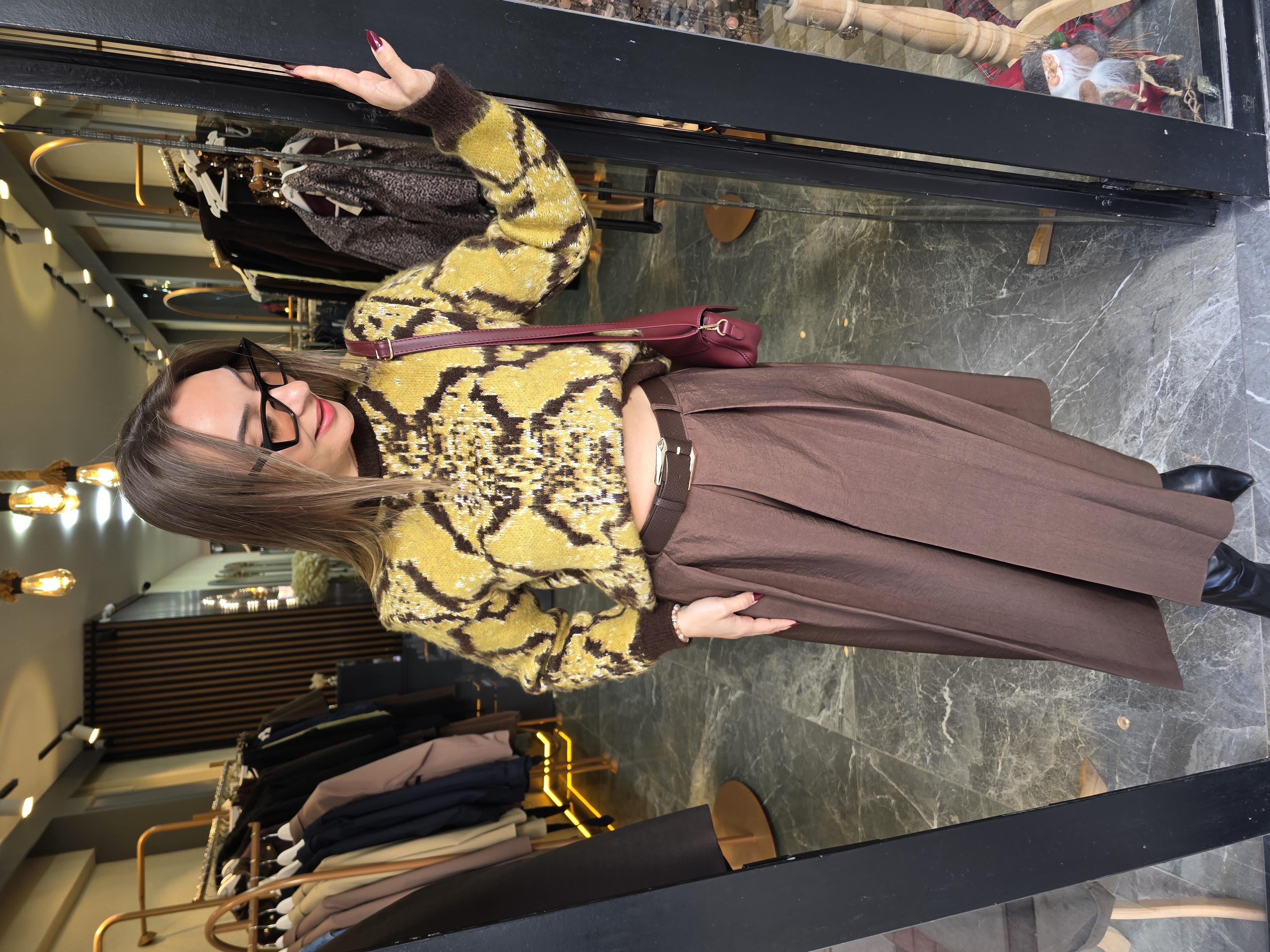 YEŞİL DESENLİ TWST MODEL KAZAK