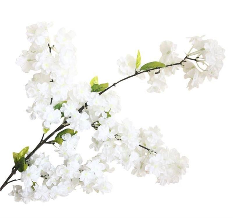 Yapay Çiçek Bahar Dalı Japon Kiraz Çiçeği 90 cm BEYAZ 