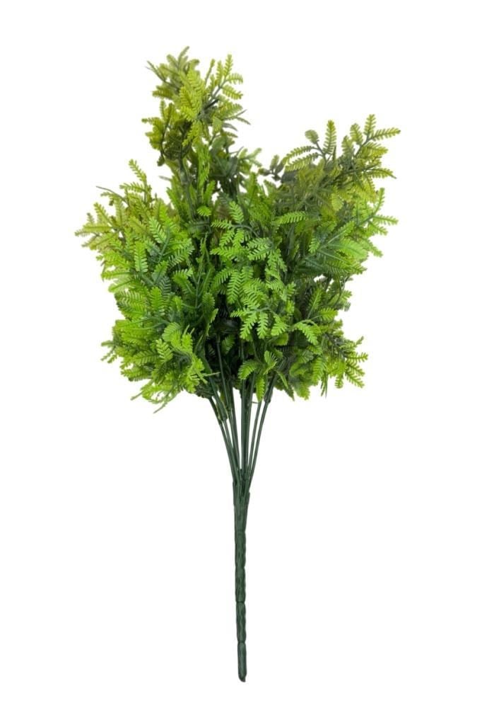 Yapay Çiçek Mimoza Yapraklı 45cm Demet Garnitür YEŞİL Aradal Dekoratif Yapay Bitki