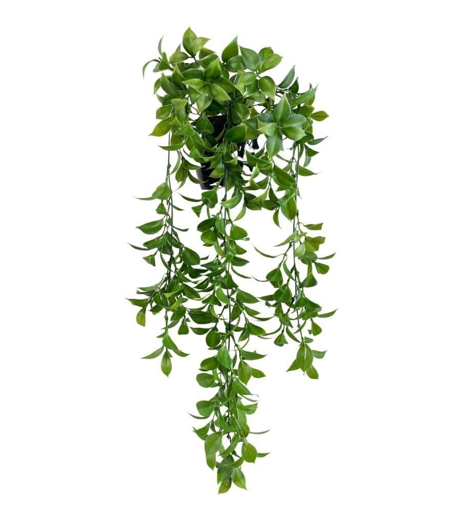 Yapay Çiçek Saksıda Sarkan Fejka Yeşil Limon Yaprağı Yapay Sarmaşık 60cm