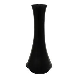 Fil Ayağı Vazo Mat Siyah Cam Vazo 40cm İnce Belli Vazo