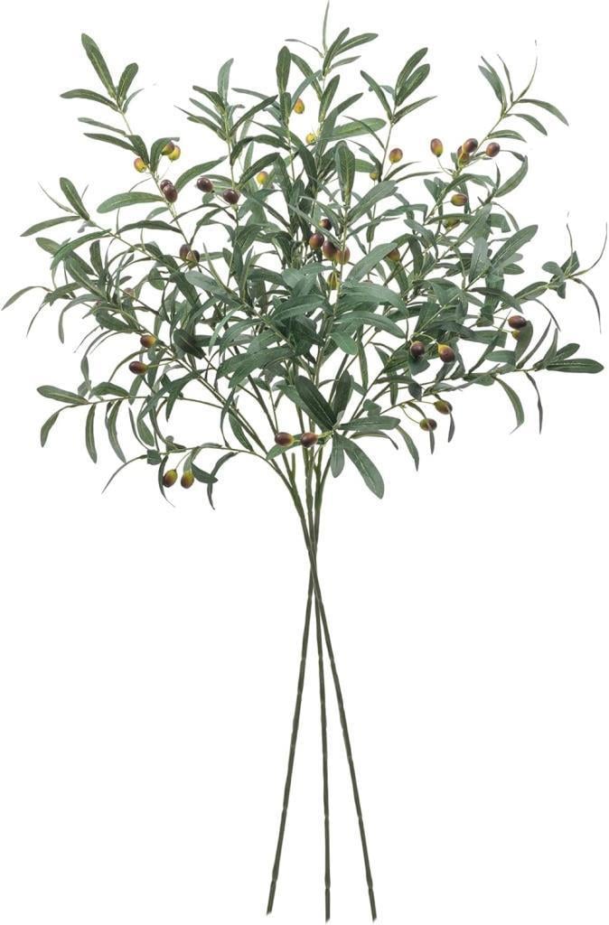 3lü Set Yapay Zeytin Dalı Uzun Dal 85cm