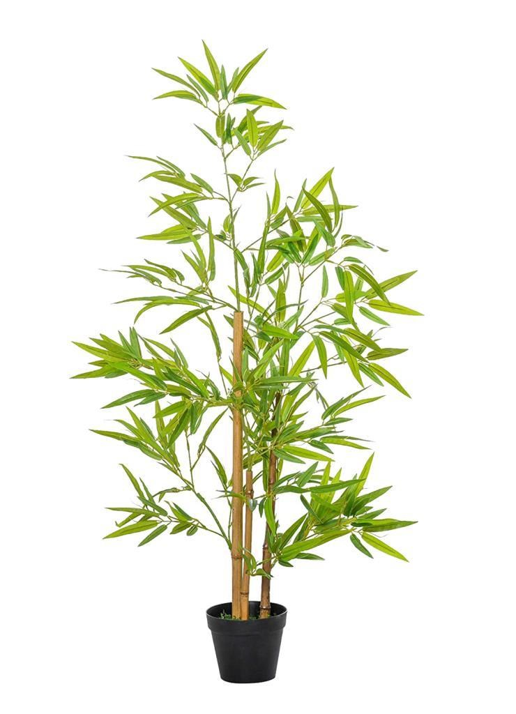 Yapay Ağaç Bambu Ağacı 3 Gövdeli 100*40cm Siyah Plastik Saksılı
