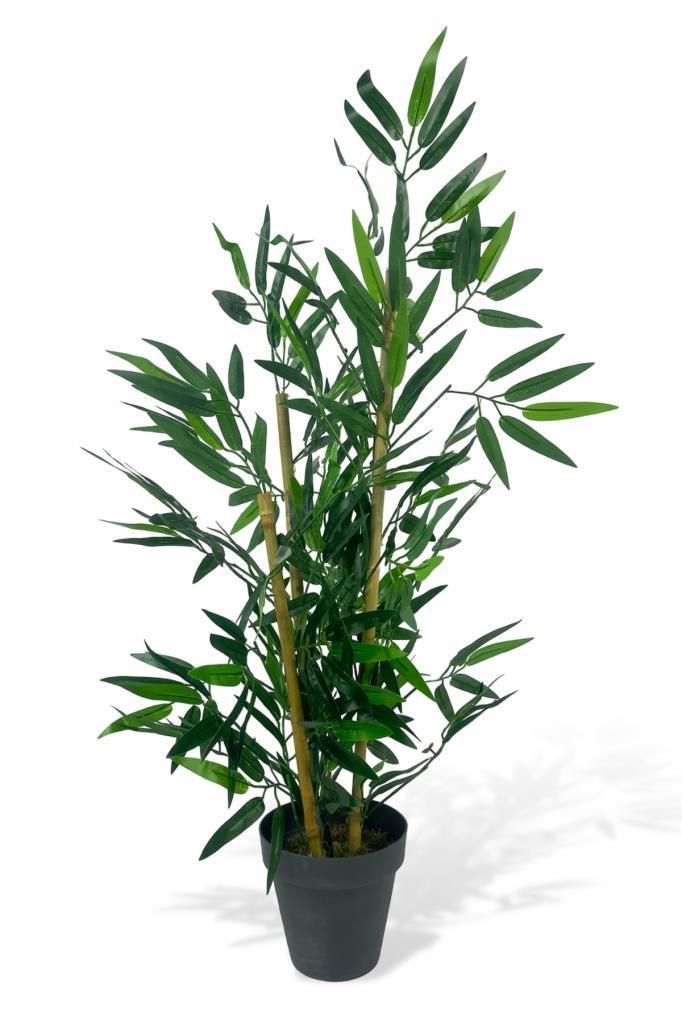 Yapay Ağaç Bambu Ağacı 3 Gövdeli 90*40cm Siyah Saksılı