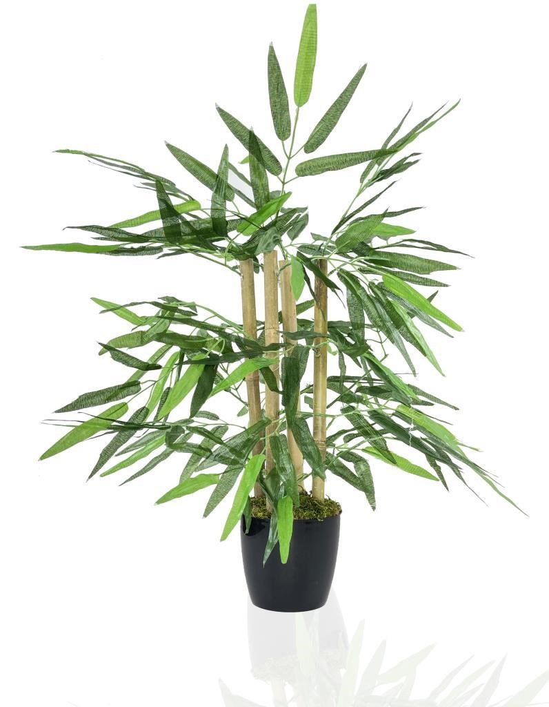 Yapay Ağaç Bambu Ağacı 4 Gövdeli 50X35 Siyah Plastik Saksılı