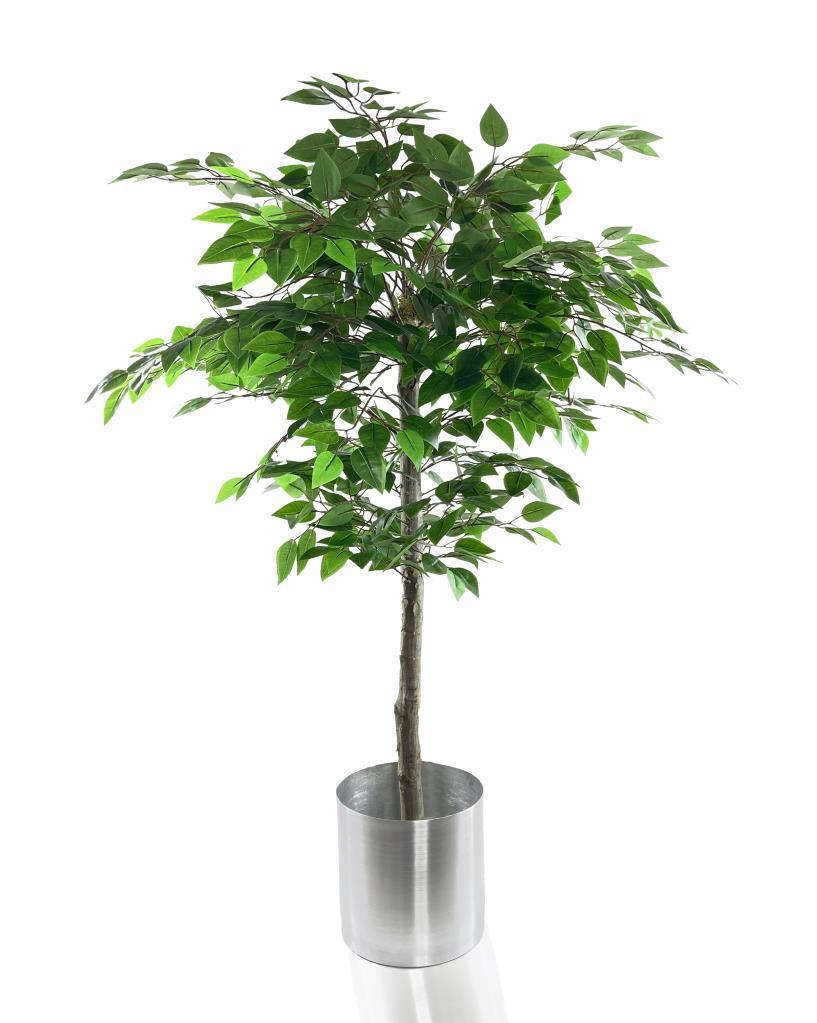 Yapay Ağaç Benjamin 120 cm 1.Kalite Paslanmaz Saksıda Yapay Çiçek Dekoru