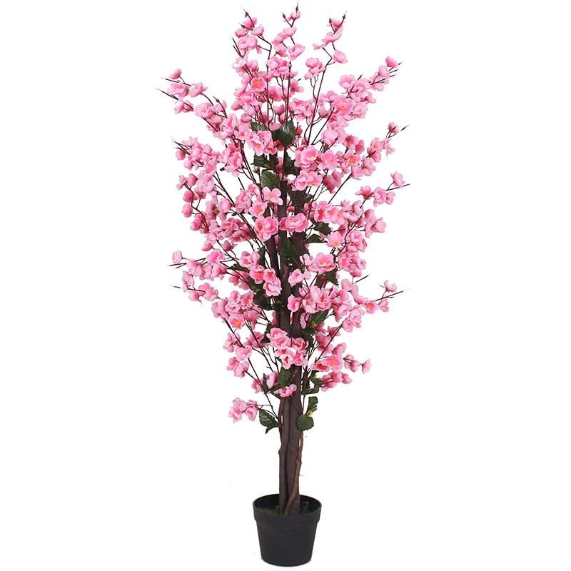 Yapay Ağaç Pembe Japon Kiraz Çiçeği Bahardalı Ağacı Sakura Çiçeği Çalılı 150cm