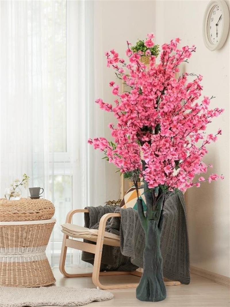 Yapay Ağaç Pembe Japon Kiraz Çiçeği Hazır Gövdeli Bahardalı Ağacı 170 cm  Sakura Çiçeği
