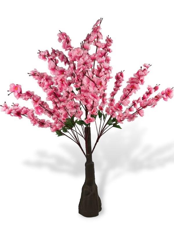 Yapay Ağaç Pembe Japon Kiraz Çiçeği Hazır Gövdeli Bahardalı Ağacı 100cm Sakura Çiçeği