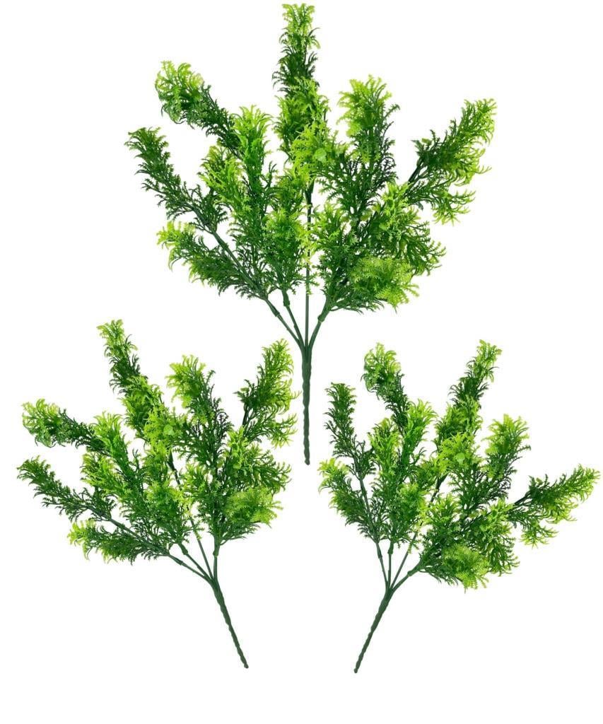 Yapay Çiçek 3lü Set Fesleğen Demeti Yeşil Dekoratif Yapay Bitki fsl2 