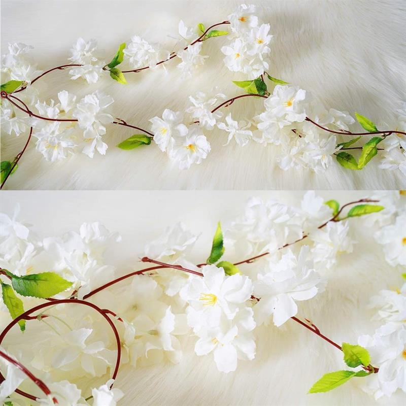 Yapay Çiçek Bahardalı 180cm Dolanabilen Model Japon Kiraz Çiçeği Beyaz
