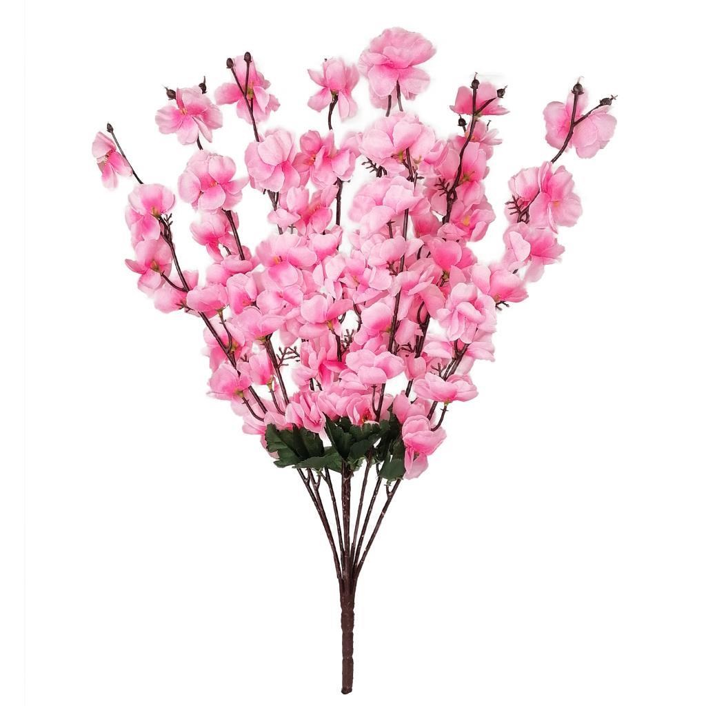 Yapay Çiçek Bahardalı Japon Kiraz Çiçeği 7 Dallı 57cm Pembe