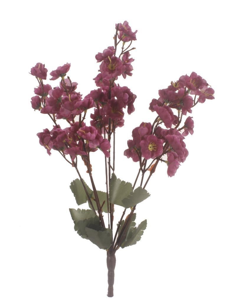 Yapay Çiçek Bahardalı Japon Kiraz Çiçeği 9 Dallı 40cm Mor