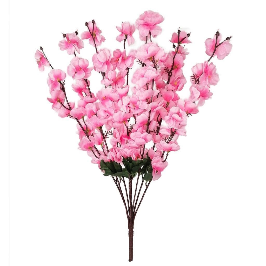 Yapay Çiçek Bahardalı Japon Kiraz Çiçeği 7 Dallı 57cm Pembe