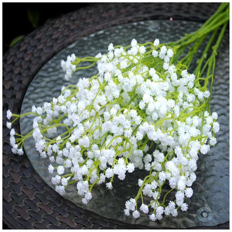 Yapay Çiçek Cipso Beyaz Aradal Garnitür Gelin Çiçeği Demeti