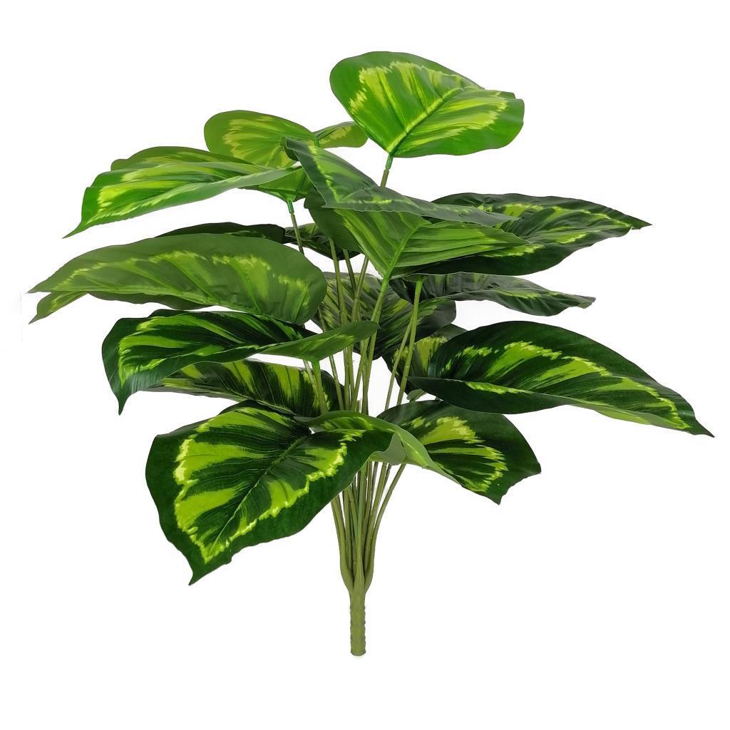 Yapay Çiçek Demet Tropik Difenbahya Çiçeği 18 Dal 85 cm Salon Çiçeği Yapay Bitki