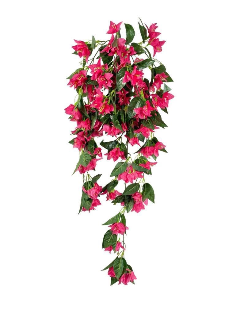 Yapay Çiçek Dev Begonvil Çiçeği Fuşya 9 Dallı 70cm Sarkan Çiçek