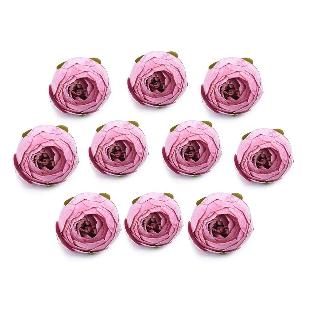 Yapay Çiçek Erengül Kafa 10lu Kelle Pastel Renkler Koyu Pembe