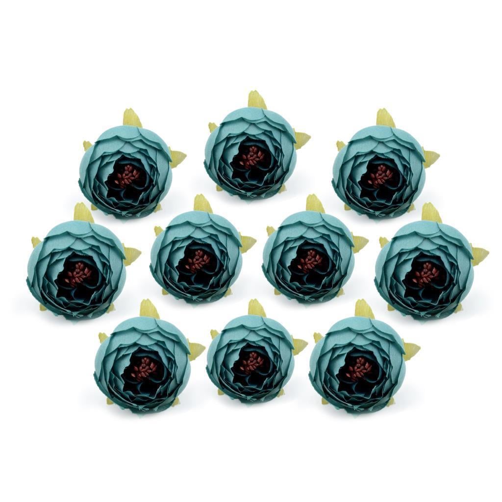 Yapay Çiçek Erengül Kafa 10lu Kelle Pastel Renkler Mavi