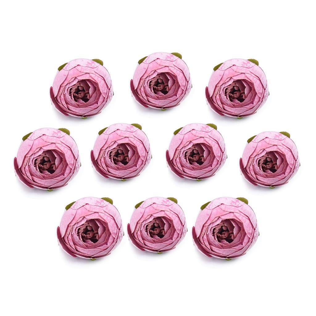 Yapay Çiçek Erengül Kafa 10lu Kelle Pastel Renkler Koyu Pembe