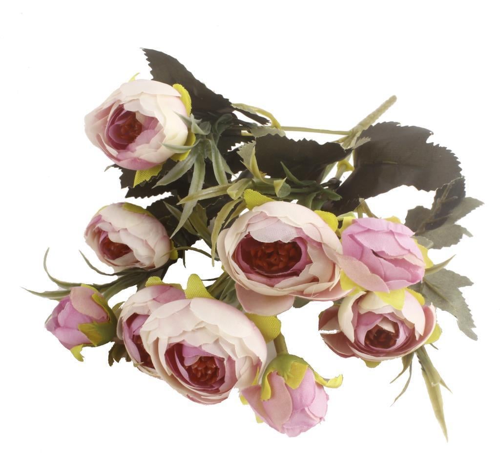 Yapay Çiçek Erengül Yapay Gül Demeti 6 Çiçekli AÇIK PEMBE 