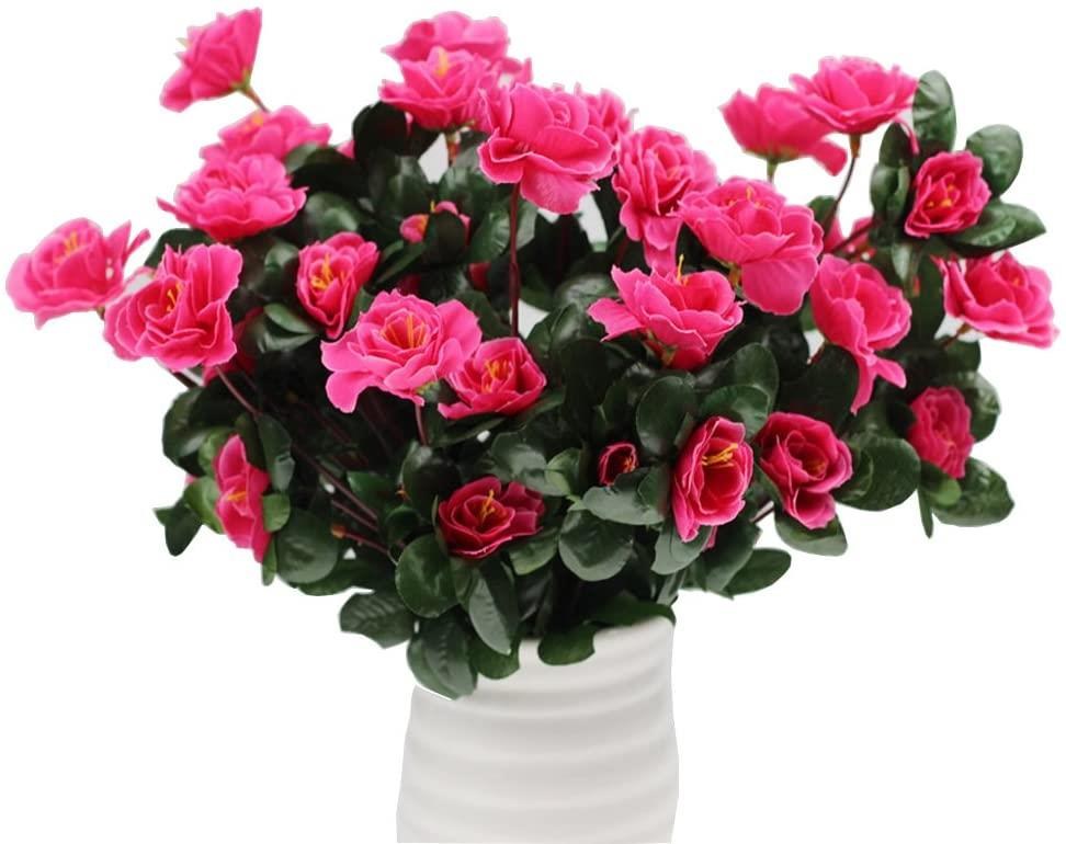 Yapay Çiçek Fuşya Pembe  Açelya Demeti 7 Dallı 33*20cm