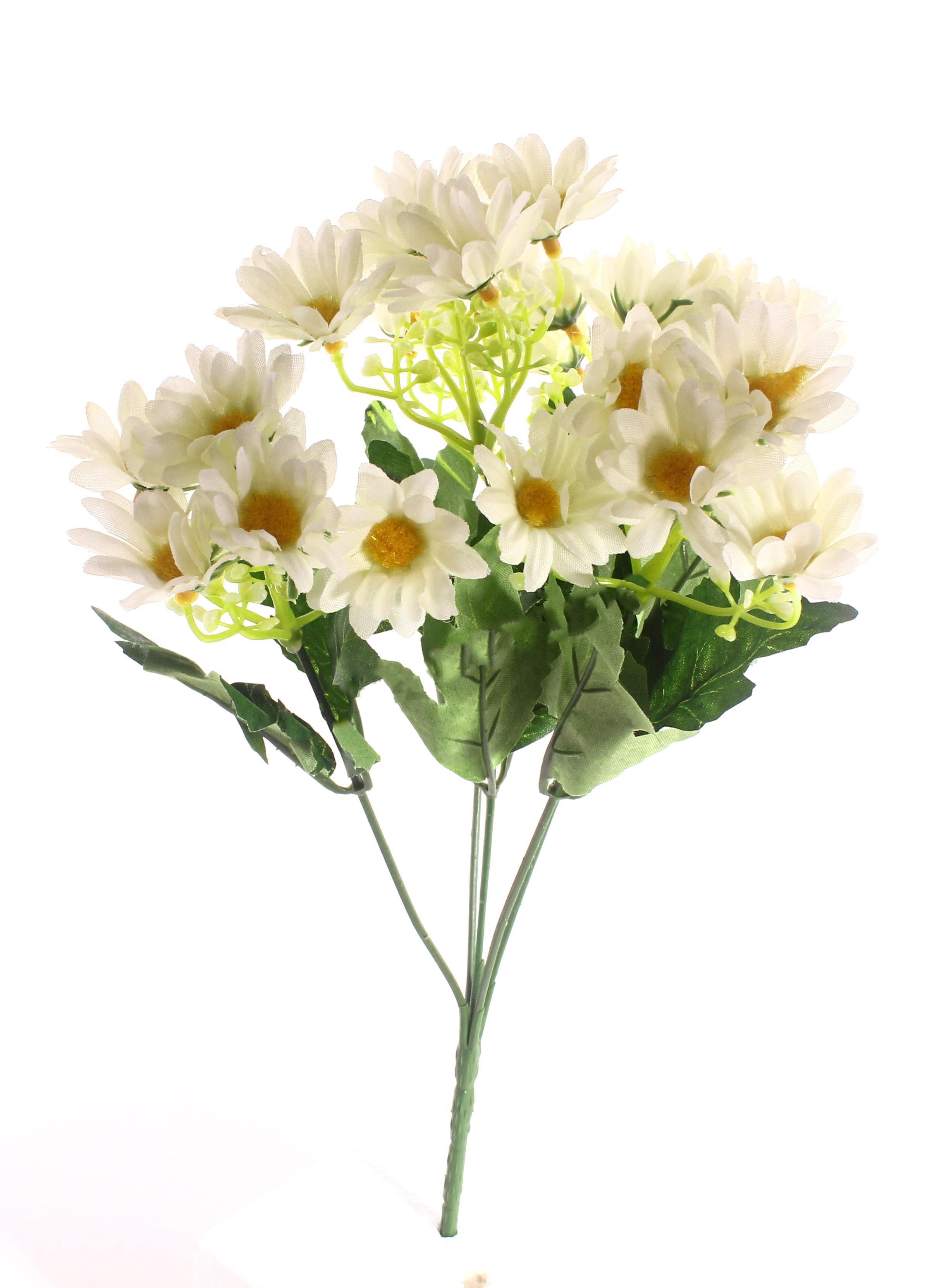 Yapay Çiçek Gerçekçi Kır Papatyası Beyaz 