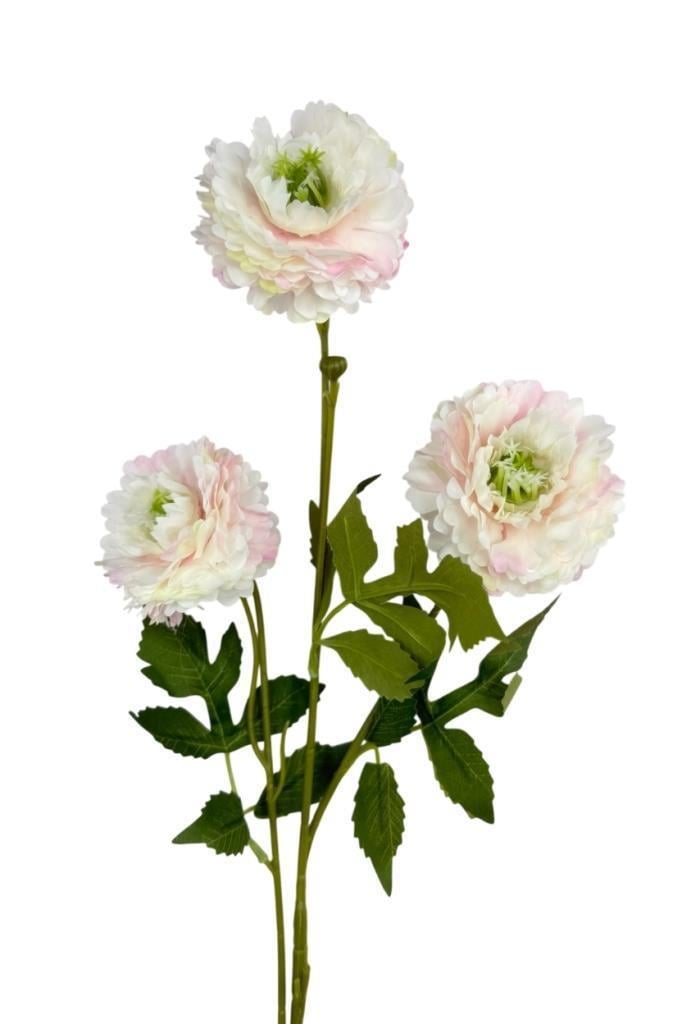 Yapay Çiçek Kasımpatı SOFT PEMBE Uzun Dal 3 Çiçekli 77Cm