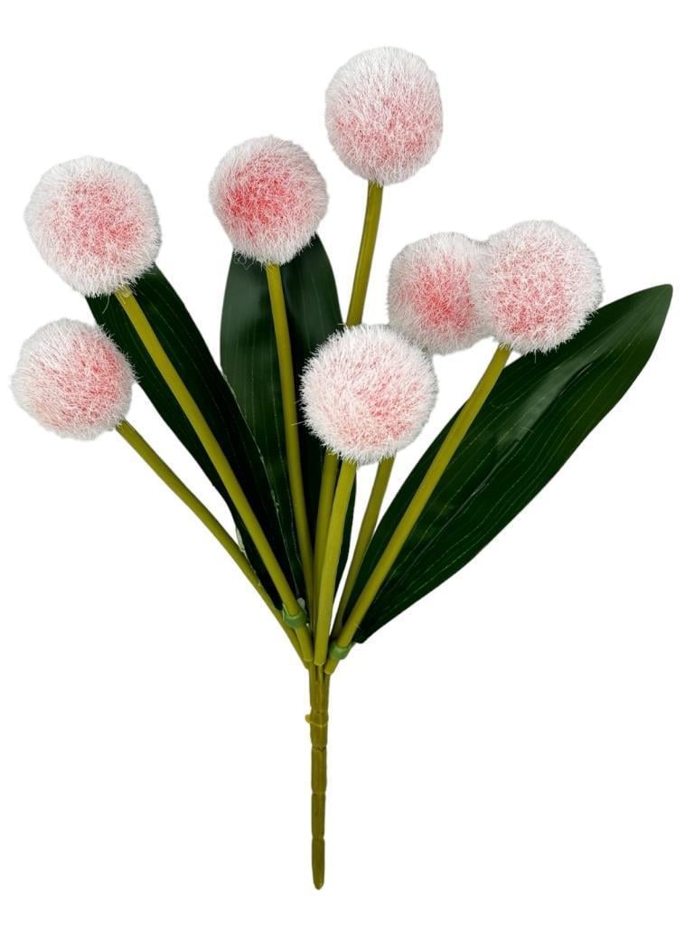 Yapay Çiçek Kırmızı Açık Pompon Çiçeği Dekoratif Yapay Çiçek 30*20cm