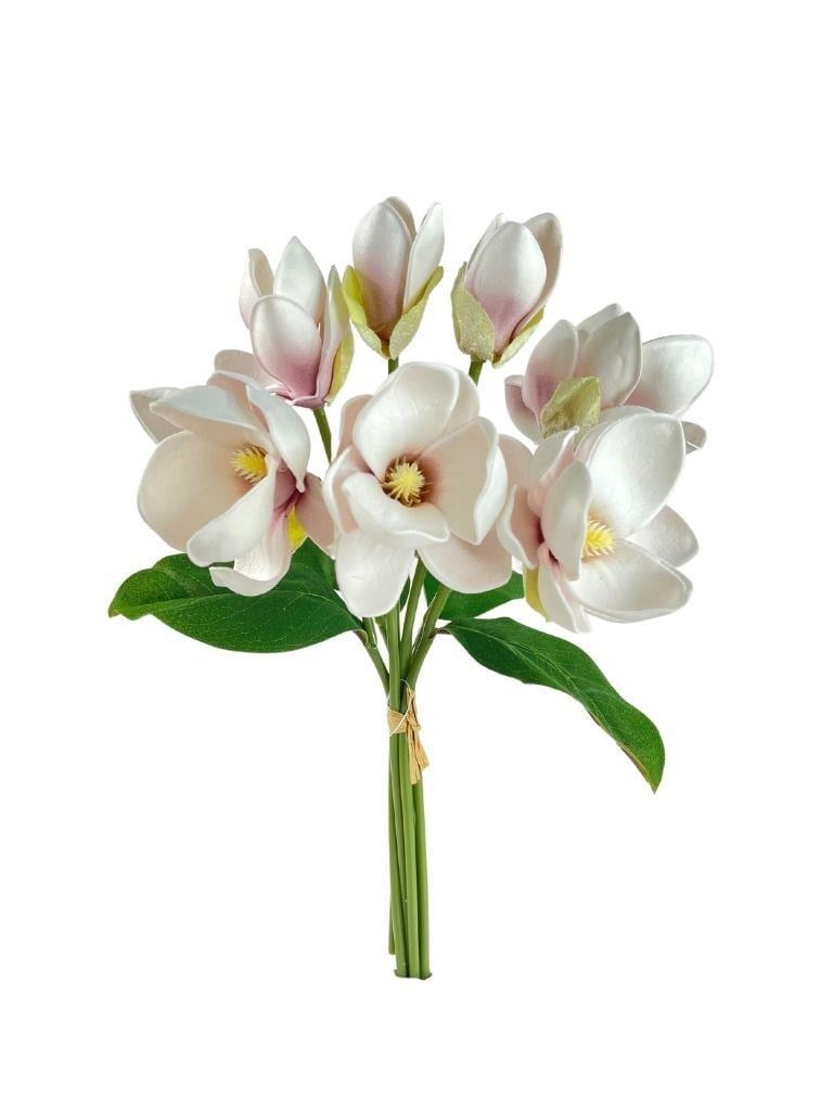 Yapay Çiçek Manolya Letex Eva Magnolia 33cm Pudra Uçuk Lila