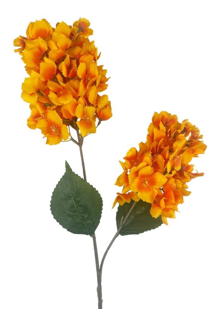 Yapay Çiçek Ortanca 90cm 2Toplu Somon Tek Dal Kumaş Çiçek Uzun Dal