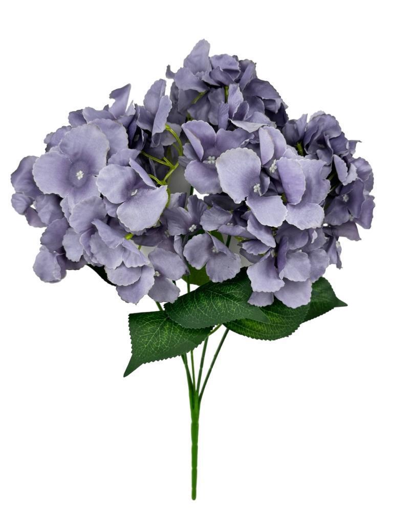Yapay Çiçek Ortanca Çiçeği Demeti 43 cm Açık Koyu Lila 