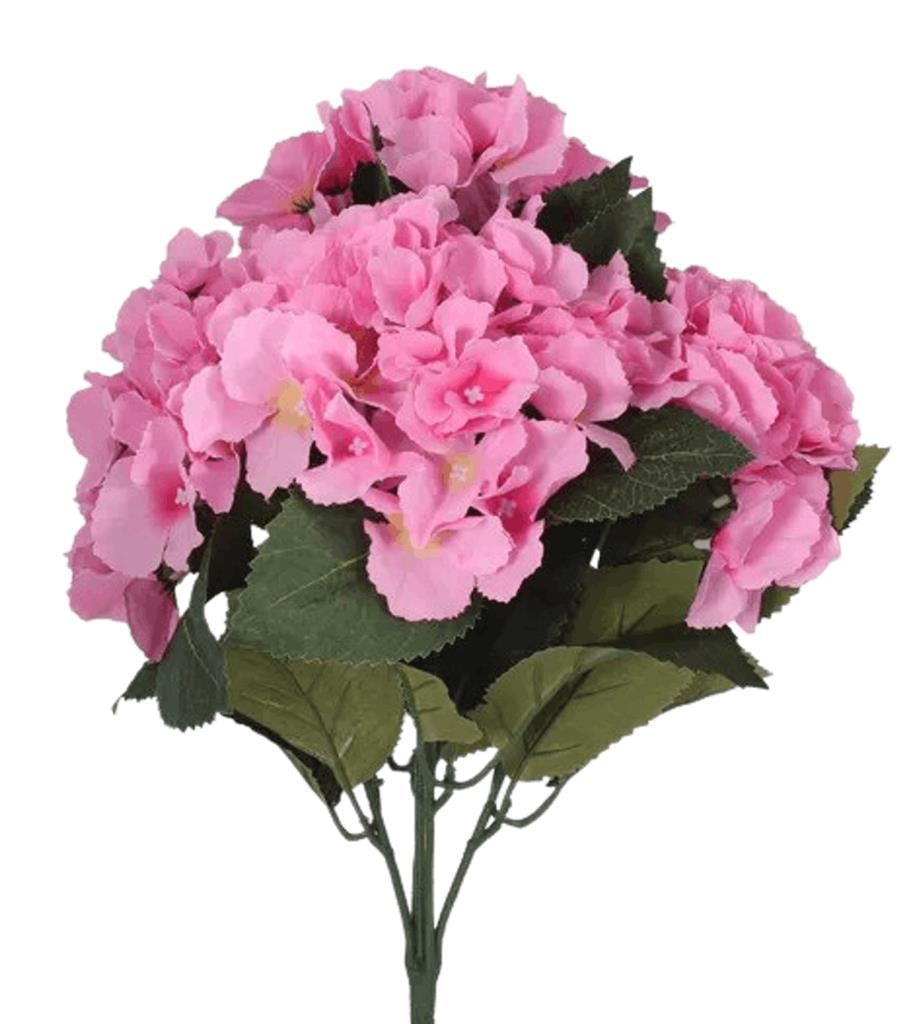 Yapay Çiçek Ortanca Çiçeği Demeti 43 cm Pembe