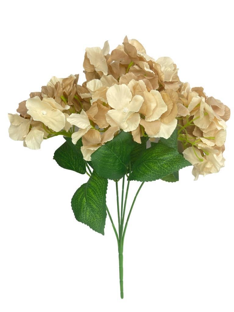Yapay Çiçek Ortanca Çiçeği Demeti 43 cm Cappuccino