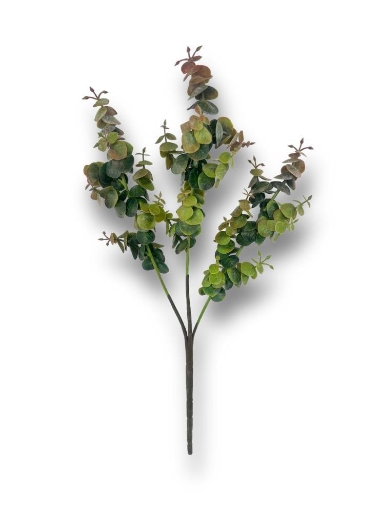 Yapay Çiçek Pastel Yeşil Kahverengi Okaliptus 48cm 3Dallı Uzun Dal Eucalyptus