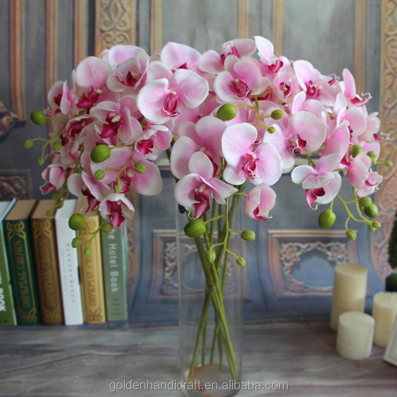 Yapay Çiçek Pembe Orkide Uzun Tek Dal 90 cm
