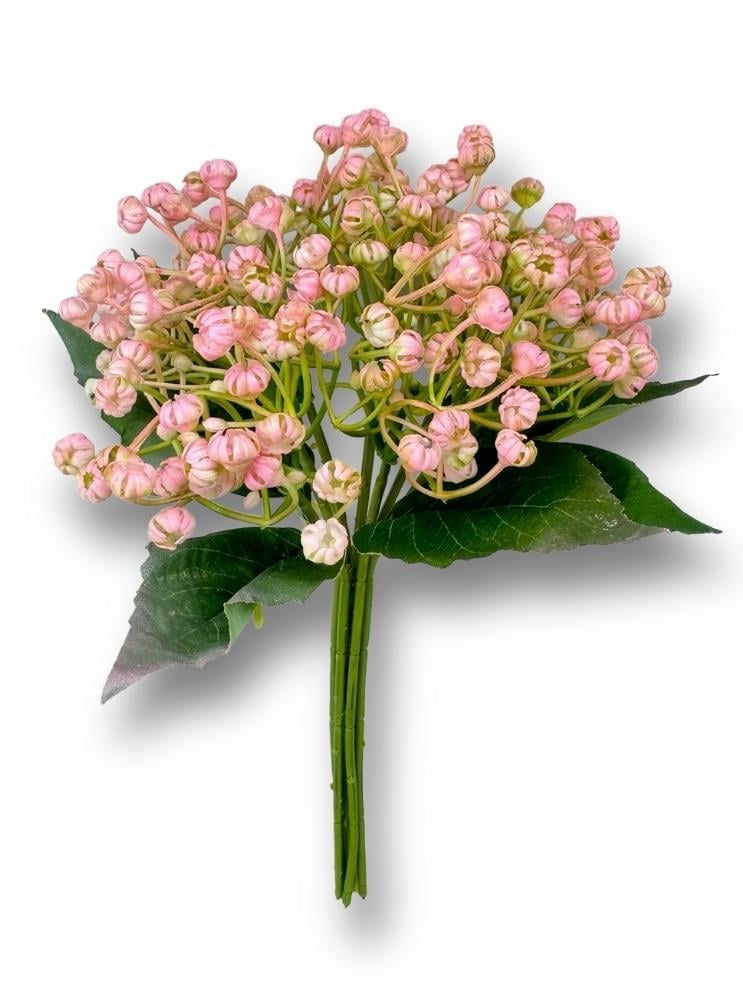 Yapay Çiçek Plastik Pembe Cipso Tohumcuk Demeti 5 Dallı Gelin Çiçeği Ve Aranjman Aradal Çiçeği 30cm