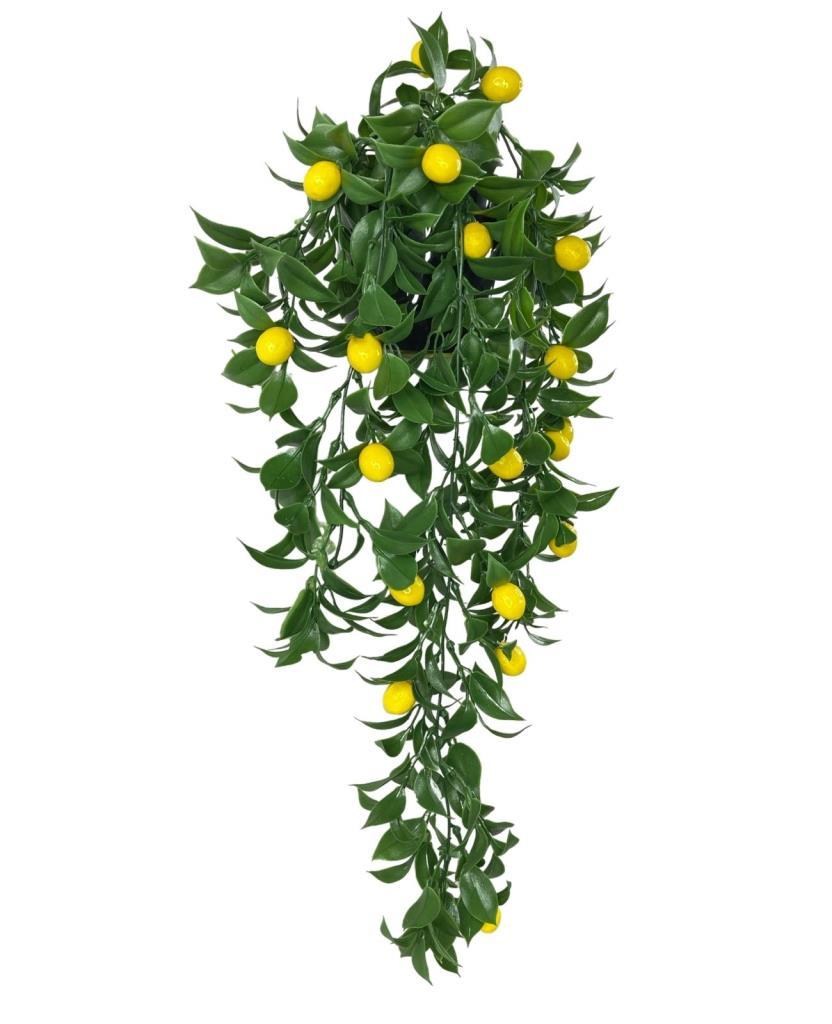 Yapay Çiçek Saksıda Sarkan Limon 60*20cm 