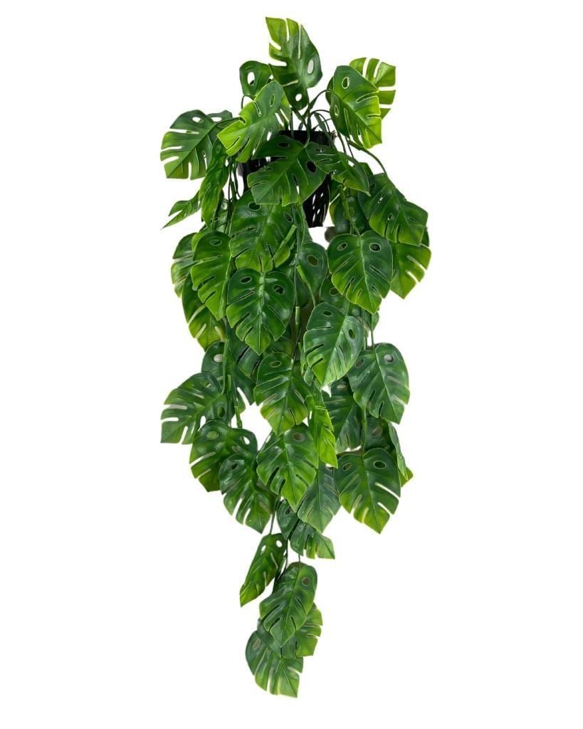 Yapay Çiçek Saksıda Sarkan Monstera Deve Tabanı Yapay Sarmaşık Pastel 60cm