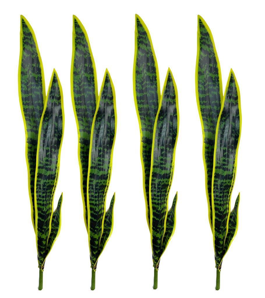 Yapay Çiçek Sansevieria Yeşil Kılıç Çiçeği 4 Adet 65cm Salon Çiçeği Yapay Bitki