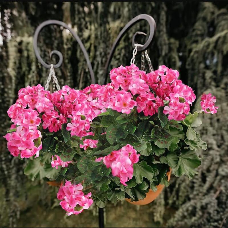 Yapay Çiçek Sardunya Demeti 35*25cm 1.Kalite PEMBE Balkon Çiçeği