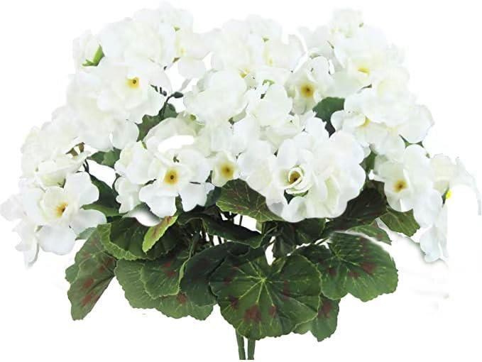 Yapay Çiçek Sardunya Demeti 40*25cm 1.Kalite BEYAZ Balkon Çiçeği