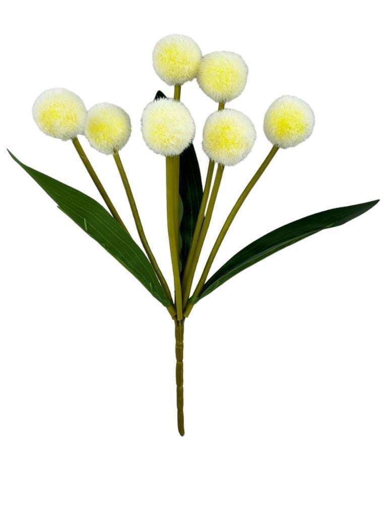 Yapay Çiçek Sarı Pompon Çiçeği Dekoratif Yapay Çiçek 30*20cm