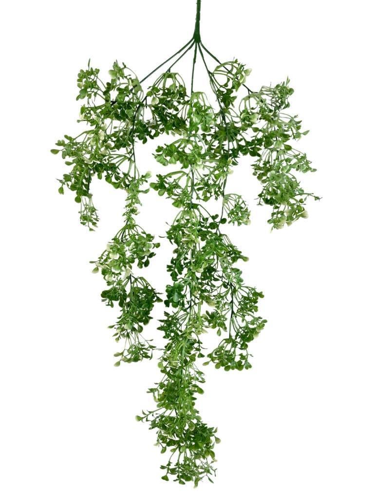 Yapay Çiçek Sarkan Çiçek Yeşil Beyaz Fare Kulağı Şimşir Yapay Sarmaşık  60*30cm UV Katkılı Güneşe Dayanıklı