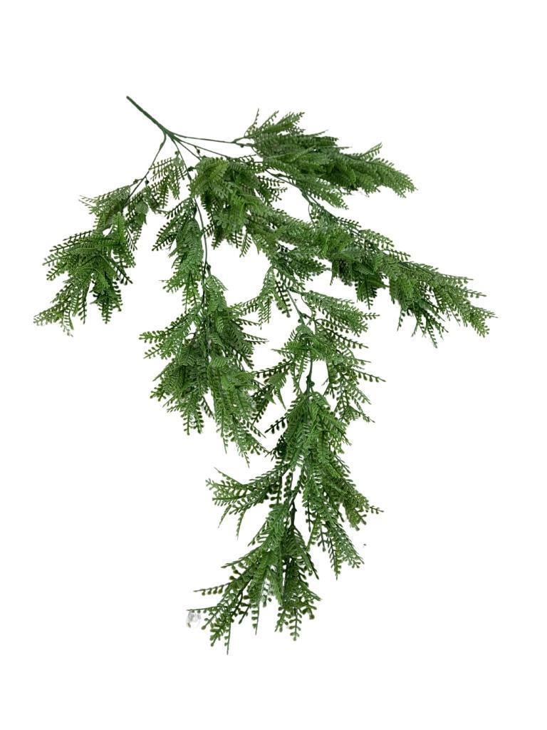 Yapay Çiçek Sarkan Çiçek Yeşil Mat Fern725 Yapay Sarmaşık  70*30cm UV Katkılı Güneşe Dayanıklı