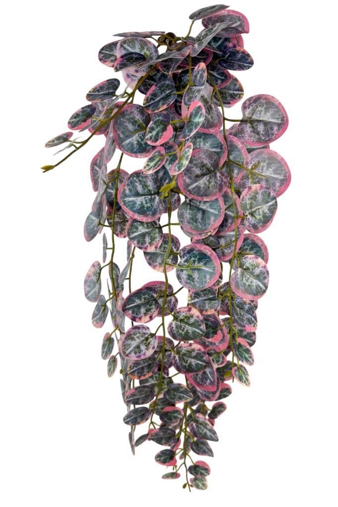 Yapay Çiçek Sarkan Lüx Okaliptus Pembe Rengi Yapay Sarmaşık 60*25cm