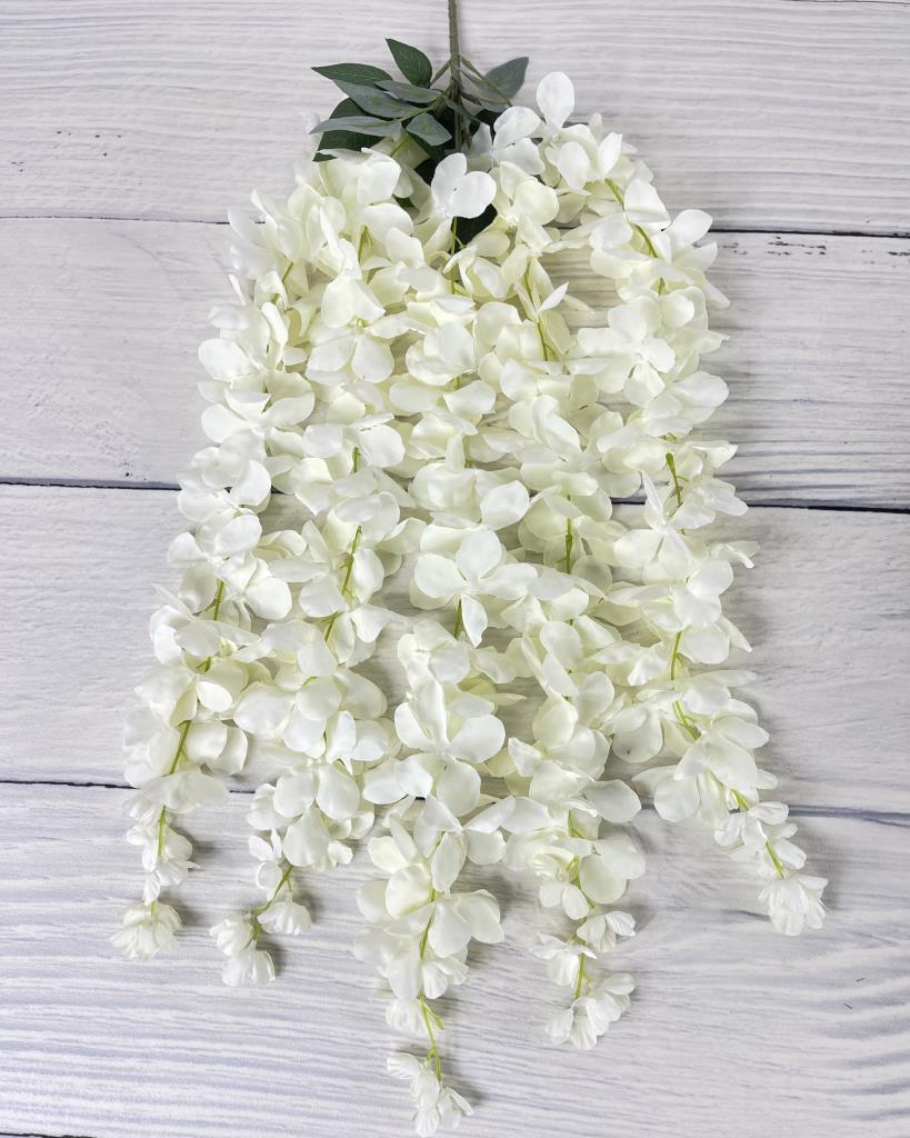 Yapay Çiçek Sarkan Ortanca Çiçeği 60 cm KREM